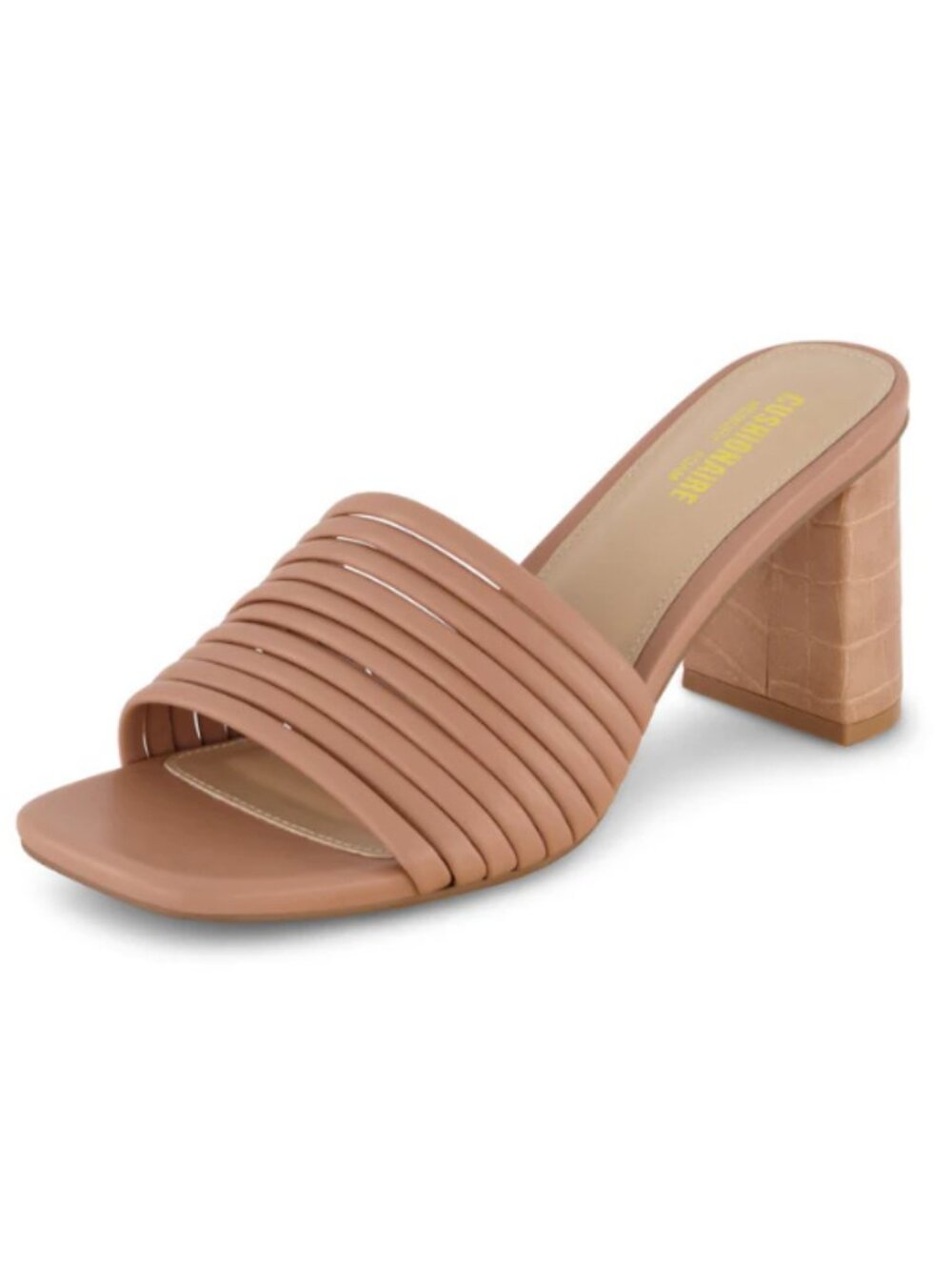 CUSHIONAIRE Women's Irma One Band Dress Heel Tan Size 9M Brand New!